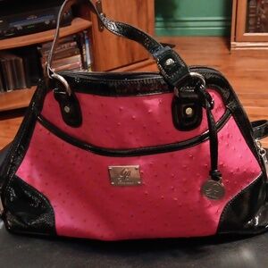 GRACE ADELE Faux Ostrich Shoulder Bag, excellent condition